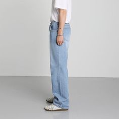 Size Length Hip Waist Trousers M 103cm 97cm 75cm 43cm L 105cm 101cm 78cm 45cm XL 107cm 105cm 81cm 46.5cm 2XL 109cm 109cm 85cm 48cm Model is 5ft 11" (180cm) tall, 150 lbs(68kg) weight and wearing a size XL L (fitted), size XL (loose) 5ft 9''(176cm) tall, 136 lbs(62kg) weight and wearing a size L 5ft 7''(170cm) tall, 110 lbs(50kg) weight and wearing a size M - Denim - Straight fit Spring Outfits Men, Skirt Y2k, 150 Lbs, Oversize Casual, Workout Crop Top, Gray Suit, Graduation Outfit, Round Neck Sweaters, Comfortable Tops