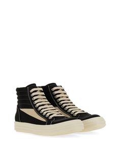 Upper: 100% Cotton Sole: 100% Rubber Vintage Sneakers, Rick Owens Drkshdw, High Sneakers, Sneaker Wedge, Cotton Logo, Sneaker Shopping, Rick Owens, Lace Tops, Manolo Blahnik