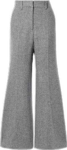 Spring Wool Straight Pants, Spring Wool Bottoms With Welt Pockets, Spring Wool Wide-leg Pants, Chic Wool Bottoms With Pockets, Linen Bottoms With Welt Pockets For Fall, Elegant Linen Bottoms For Fall, Chic Wool Wide Leg Ankle-length Pants, Linen Pants For Fall Workwear, Fall Linen Pants For Workwear