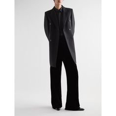 There are many things to love about SAINT LAURENT's AW23 collection, from the monochrome palette to the elegant draping and exceptional overcoats. This one is made wool in a double-breasted profile with structured shoulders. Wear yours over practically any outfit to instantly pull it together. Saint Laurent Collection, Overcoat Men, Monochrome Palette, Wool Overcoat, Mr Porter, Black Wool, Winter Coat, Double Breasted, Fashion News