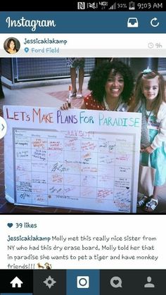 an instagram page with two girls holding a sign that says let's make plans for paradise