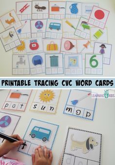 the printable cvc word cards are perfect for beginning and ending sounds in this set