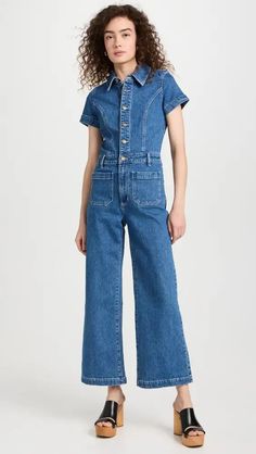 Rolla's Sailor Jumpsuit | Shopbop 80s Photography, Cute Jumpsuit, Medical Problems, China Fashion, Wide Leg Denim, Healthcare Professionals, Stretch Denim, Fashion Inspiration, New Arrivals