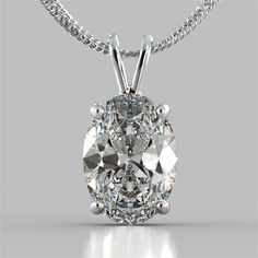 Decorate her decollate with this divine oval cut solitaire pendant.    Exquisitely made according to your selection of precious metal, this magnificent solitaire pendant comes with a 16 Diamond Cut Cable Chain included and can be customized to your exact specifications to accommodate a simulated diamond of up to 4 carats in size. A longer 18 chain is also available for your selection.    The base price includes a 1.0CT Solitaire and the 16" Matching Chain in 14K Solid Gold.    Please select your Luxury Elegant Solitaire Necklace With Lab Grown Diamond, Luxury Modern Oval Pendant Jewelry, Luxury Formal Rings With Oval Pendant, Luxury Jewelry With Detachable Oval Pendant, White Gold Diamond Cut Necklace With Oval Pendant, Oval Diamond Cut Necklace For Anniversary, Anniversary Oval Diamond Cut Necklace, White Oval Diamond Necklace With Brilliant Cut, White Gold Oval Pendant Diamond Necklace With Prong Setting