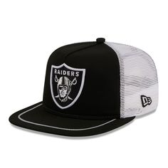 Stay shaded in sunny weather with this Las Vegas Raiders Original Classic Golfer hat from New Era. It features an embroidered logo on the front and a contrast undervisor for a dash of detail. The mesh panels and snapback closure makes this Las Vegas Raiders hat perfect for any adventure. Raiders Hat, Sunny Weather, Las Vegas Raiders, Realtree Camo, Tech Fleece, Mesh Panel, Full Zip Hoodie, Adjustable Hat, Fitted Hats