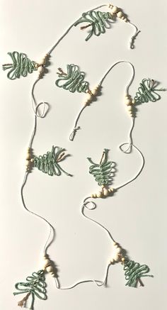 the string is made with beads and leaves