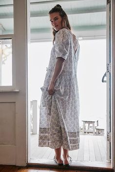 There She Goes Midi Dress | Free People Boho Midi Dress Casual, Comfortable Midi Dress, Free People Summer, There She Goes, Midi Dress Style, New Today, Gorgeous Gowns, Drop Waist, Free People Dress