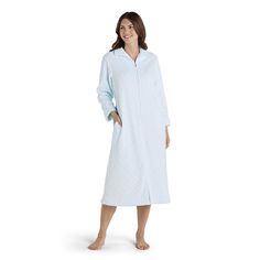 You'll love the cozy style of this Women's Miss Elaine Essentials French Fleece Long Zip Robe.Click on this WOMEN'S GUIDE to find the perfect fit and more!You'll love the cozy style of this Women's Miss Elaine Essentials French Fleece Long Zip Robe. Click on this INTIMATES & SLEEPWEAR GUIDE to find the perfect fit and more!FEATURES Long sleeves Zipper front 2 pockets Cozy fleece constructionFIT & SIZING Loose fit 50-in. length from shoulder to hemFABRIC & CARE Polyester Machine wash and tumble d Fleece Robe, Cozy Style, Mary Jane Shoes Womens, Top Beauty Products, Sleepwear Robe, Cashmere Coat, Plus Dresses, Junior Dresses, Blue Gender