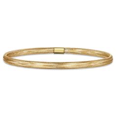 Elegant and stylish 9kt gold woven mesh bracelet… Italian 9kt Gold Flex Bracelet is certain to become a prized favorite that will stand the test of time. Looks great on its own or paired with other bracelets for a look that’s uniquely yours. A breathtaking accent to any attire for any occasion — casual or formal — the bracelet will be a constant source of compliments by all who see it. Flexible Gold Plated Luxury Bracelet, Luxury Flexible Yellow Gold Bracelet, Modern Luxury Gold-tone Gold Bracelet, Formal Gold-plated Flexible Bracelets, Luxury Flexible Gold-plated Bracelet, Danbury Mint, Mesh Bracelet, Apparel Accessories, Mesh