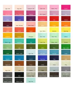 the color chart for all different colors in this page, it looks like they have been changed