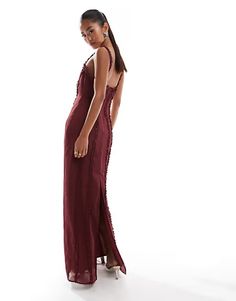 Pretty Lavish sweetheart ruffle maxi dress in wine | ASOS Date Night Fitted Bodice Maxi Dress, Date Night Maxi Dress With Ruffled Bodice, Date Night Ruffled Maxi Dress With Fitted Bodice, Date Night Maxi Dress With Ruffled Fitted Bodice, Fitted Bodice Maxi Dress For Date Night, Elegant Burgundy Maxi Dress, Lined Maxi Dress With Fitted Bodice For Date Night, Floor-length Gown For Date Night, Floor-length Dress With Ruched Bodice For Date Night