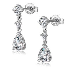 PRICES MAY VARY. ❤. 【Dangle CZ Earrings Studs】Brilliant Simulated Diamond Stud Earrings CZ Earrings for Women, Princess Cut 4A+ Cubic Zirconia Dangle Drop Earrings ,18K White Gold Plated 925 Sterling Silver Nickel Free Dangle Earrings. ❤. 【Metal】925 Sterling Silver Dangle Earrings, White Gold Plated. Round Cut and Square Cut CZ Earrings, Hypoallergenic and Nickel Free Earrings, Perfect Choice for Sensitive Ears. Ideal Gift Jewelry Choice for Yourself, or Friends,or Families. ❤. 【4A+ Cubic Zircon Small Diamond Stud Earrings, Diamond Earrings For Women, Small Drop Earrings, Diamond Dangle Earrings, Nickel Free Earrings, Teardrop Dangle Earrings, Silver Dangle Earrings, Sterling Silver Dangle Earrings, Diamond Drop Earrings