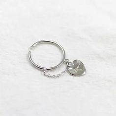 LOVCIA Jewelry Subtle Elegance, Heart Chain, Chain Design, Adjustable Ring, Adjustable Rings, Solid 925 Sterling Silver, Design Features, Premium Quality, 925 Sterling Silver