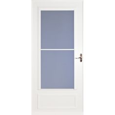 a white door with two panes of glass