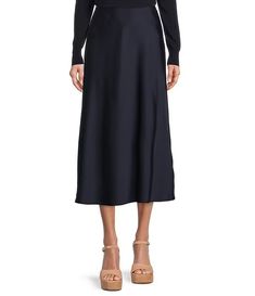 Antonio Melani Blakely Satin Skirt | Dillard's Silk A-line Flowy Skirt, Chic Satin A-line Skirt, Chic A-line Satin Skirt, Silk A-line Bottoms For Formal Occasions, Formal A-line Silk Bottoms, Fitted Midi Satin Skirt, Fitted Satin Midi Skirt, Fitted A-line Satin Skirt, Chic Satin Skirt For Fall