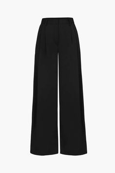 Black Pants Wide Leg Outfit, Black Bottoms Outfit, Black Loose Pants Outfit, Black Panta, Wide Black Pants, Black Pants Style, Black Wide Pants, Loose Black Pants, Black Loose Pants