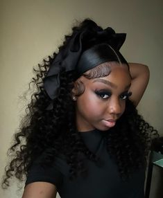 @THEBRIANNAA ☆ Bow Hairstyles, Sleek Ponytail Hairstyles, Frontal Wig Hairstyles, Birthday Hairstyles, Quick Weave Hairstyles, Braided Hairstyles For Teens, Bow Hairstyle