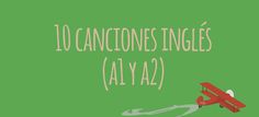 an airplane flying through the air with words above it that read 10 canciones ingles aly az