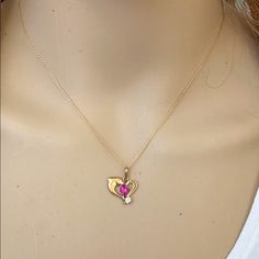 Description: 14k Solid Gold Mini Dolphin Pendant Dainty Necklace Item No.: 0.81/6814 Metal Type: 14k Solid Gold, Not Filled Or Plated Metal Color: Yellow Gold Measurement: 16"-18" Adjustable Length Chain. Est. Weight: 1.77 Grams. (0.81 Gr Pendant + 0.96 Gr. Chain) Brand New. Anniversary Yellow Gold-plated Necklace, Anniversary Yellow Gold Plated Necklace, 14k Yellow Gold Necklace For Anniversary, Yellow Gold Charm Necklace With Birthstone For Valentine's Day, Mother's Day Yellow Gold Diamond Necklace, Valentine's Day Yellow Gold Charm Necklace With Birthstone, Valentine's Day Yellow Gold Birthstone Charm Necklace, Gold Gemstone Diamond Necklace For Anniversary, 14k Yellow Gold Heart Pendant Diamond Necklace