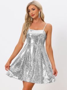 Shop Allegra K for adjustable spaghetti strap party glitter sparkle sequin dress you are looking for, get more women's dresses for yourelf. Order now! Free Returns! Sequin Dress Silver, Dress Silver, Sequin Dress, Women's Dresses, Order Now, Spaghetti Strap, Sequin, Spaghetti, Sparkle