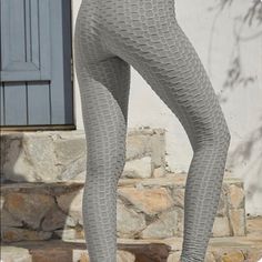 Textured Leggings W/Elastic Waist. Fabric: 93% Polyester 7% Spandex Sizing - 0/2 (S), 4/6 (M), 8/10 (L) & 12/14 (Xl) Textured Leggings, Comfy Tops, Womens Tights, Shapewear, Pant Jumpsuit, Elastic Waist, Pants For Women, Spandex, Leggings