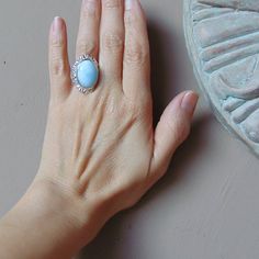 Sterling Silver Larimar Ring Size 6.25 Elegant Blue Larimar Rings, Elegant Blue Larimar Turquoise Ring, Handmade Light Blue Aquamarine Jewelry, Handmade Turquoise Larimar Rings, Blue Larimar Opal Ring, Handmade Blue Turquoise Larimar Ring, Handmade Turquoise Larimar Ring For Anniversary, Handmade Blue Aquamarine Rings, Handmade Blue Larimar Jewelry