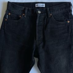 Unique Denim Jean. Excellent Condition. Pant Is Black Colored, But Not A True Black. Size 26, Equivalent To An Xs. Stitching That Normally Goes Along The Side Of Pant Comes Into The Middle Which Makes It A Unique Piece. Slimmer Thigh Fit And Flares Out At The Bottom Of The Pant. Balenciaga Jeans, Balenciaga Black, Denim Jean, The Middle, Fit And Flare, Unique Pieces, Mens Jeans, Balenciaga, Denim Jeans