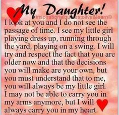 a poem written to someone about my daughter