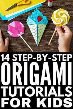 Step By Step Origami Flowers, Very Easy Origami, Origami For Beginners Step By Step, Easy Orgamini For Kids, Oragami Ideas Step By Step Flower, Preschool Origami, Origami For Preschoolers, Origami Paper Art Step By Step