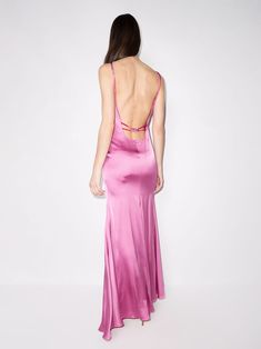 Jacquemus Mentalo open-back Satin Gown - Farfetch Chic Slip Dress With Spaghetti Straps And Boning, Summer Formal Slip Dress With Low Back, Formal Summer Slip Dress With Low Back, Chic Backless Dress With Corset Back, Chic Backless Dress With Corset And Low Back, Fitted Slip Dress With Low Back And Back Opening, Formal Low Back Slip Dress For Summer, Fitted Low Back Slip Dress With Back Opening, Spaghetti Strap Evening Dress With Tie Back For Gala