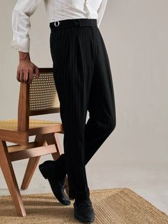 Lurex Yarn Office Men Business Casual Pants Italy Fashion Trousers For Man Social Club Outfits High Waist Pantalones Hombre Material: SPANDEX Material: Viscose Applicable Season: Spring and Summer Style: Casual Applicable Scene: Daily Front Style: Pleated Slim Fit Ankle-length Black Pants, Black Slim Fit Bottoms With Pockets, Slim Fit Black Pants With Tapered Leg, Black Slim Fit Full Length Bottoms, Winter Slim Fit Tapered Leg Pants, Black Tailored Tapered Leg Pants, Tailored Ankle-length Black Pants, Black Slim Fit Wide Leg Bottoms, Tailored Black Long Pants