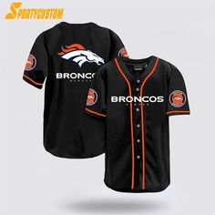 Denver Broncos Nfl Baseball Jersey For Hot Fans is a unique jersey designed for NFL and baseball fans. It is made of high-quality, breathable, and comfortable material. The design features a stylish collar that exudes a sporty look. The NFL logo and team name add a touch of professionalism. This product is suitable for cheering, [...] Collegiate Baseball Jersey With Sublimation Print For Fans, Baseball Season Jersey With Letter Print, Team Spirit Jersey With Letter Print For Baseball Season, Black Sporty Baseball Jersey Fan Gear, Black Sporty Baseball Jersey For Fans, Baseball Season Team Jersey, Baseball Season Team Jersey For Fans, Collegiate Black Baseball Jersey For Sports Season, Baseball Jersey With Sublimation Print For Game Day