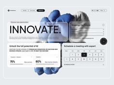 an image of a website page with the word innovate on it's screen