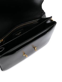 Saint Laurent Le Maillon Leather Satchel - Farfetch Leather Satchel, Leather Accessories, Patch Logo, Zip Around Wallet, Zip Pockets, Saint Laurent, Satchel, Black Leather, Women Wear