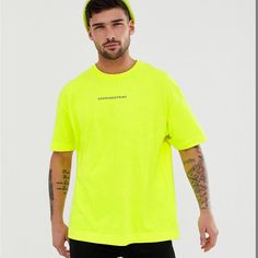 Good For Nothing Oversized T-Shirt In Neon Yellow Brand New. Never Worn Good For Nothing, Oversized T Shirt, Shirt Ideas, Neon Yellow, Oversized Tshirt, Yellow Color, Green Yellow, Tee Shirts, Mens Shirts