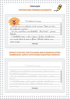 the spanish language worksheet for children with an image of a dog on it