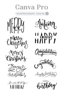 the font and numbers used to make christmas greetings are shown in black on white