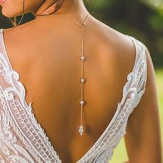 Gender:Women's; Shape:Oval; Style:Party / Evening; Jewelry Type:Choker Necklace; Material:Alloy; Shipping Weight:0.15; Package Dimensions:8.06.03.0; Listing Date:08/19/2024 Bridal Backdrop Necklace, Backdrops Necklace, Bridal Choker, Body Chains, Back Necklace, Wedding Party Jewelry, Back Jewelry, Silver Plated Jewelry, Simple Jewelry