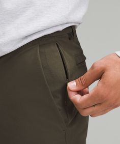 These Classic-Fit Trousers Deliver All-Day Comfort With An Elevated Look. Designed For Casual. Streamlined Fit That Gives Glutes And Thighs Breathing Room:our Abc Technology Uses An Ergonomic Gusset To Remove Tension From The Crotch Of Our Pants. Discreet Zippered Pocket On Side Seam. Back Welt Pockets With Hidden Snaps. Flip Up The Cuffs To Reveal Reflective Details. This Garment Was Treated With No-Stink Zinc To Inhibit The Growth Of Odour-Causing Bacteria On The Fabric. | ABC Classic-Fit Trou Lululemon Fitted Workwear Pants, Lululemon Fitted Work Pants, Mens Trouser, Leggings Hoodie, The Abc, Lululemon Men, Slim Fit Trousers, Black Friday Shopping, Leggings Shop