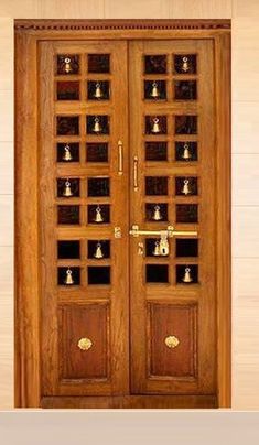 two wooden doors with chess pieces on them