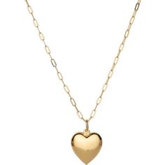 Puffy Heart Necklace - Hart Jewelry | Maisonette Puffy Heart Necklace, Timeless Necklace, Heart Necklace Gold, Puffy Heart Charms, Puffed Heart, Gold Heart Necklace, Boy Accessories, Puffy Heart, Buy Buy