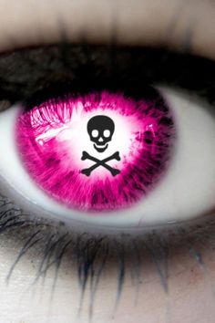 skull and crossbone Skull Pictures, Most Beautiful Eyes, Vibrant Eyes, Skull Artwork, Pink Skull