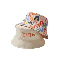 Protect your little one in style with this CUTE Sun Hat! This colorful reversible staple comes complete with one side that declares "cute" on it. So sweet! Cute Summer Hats For Playtime, Fun Sun Hat For Spring Playtime, Playful Spring Hats For Play, Fun Spring Sun Hat For Playtime, Fun Sun Hat For Playtime In Spring, Summer Fun Bucket Hat For Play, Fun Summer Bucket Hat For Play, Fun Spring Playtime Sun Hat, Cute Adjustable Cotton Sun Hat