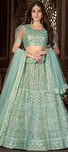 Blue color Lehenga in Net fabric with Embroidered, Resham, Sequence, Zari work Blue Sharara With Intricate Embroidery For Wedding, Embroidered Light Blue Dupatta For Reception, Wedding Blue Sharara With Intricate Embroidery, Light Blue Embroidered Wedding Sets, Blue Intricate Embroidered Anarkali Set For Wedding, Blue Intricate Embroidery Anarkali Set For Wedding, Blue Anarkali Set With Intricate Embroidery For Wedding, Light Blue Bollywood Dupatta With Intricate Embroidery, Blue Embroidered Anarkali Set For Wedding