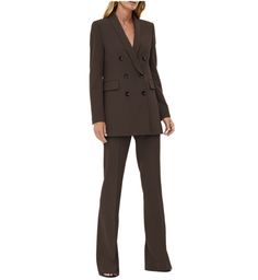 20% wool / 80% polyester. Flat. Include Blazer + Pants. Peak Lapel. Center Vent. Double Breasted. Real pocket. Full lined. Machine wash / Hand wash. Color or size customization please note in the order Double-breasted Business Casual Fall Pantsuit, Fall Double-breasted Business Casual Pantsuit, Career Pantsuit With Suit Collar For Fall, Fall Career Pantsuit With Suit Collar, Suiting Fabric Pantsuit With Suit Collar For Work, Tailored Dress Pants For Office In Fall, Tailored Dress Pants For Fall Office Wear, Wool Double Breasted Suit For Fall Workwear, Fall Single-breasted Pantsuit For Career