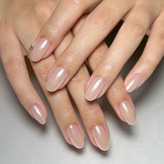 Neutral Glossy Nails, Natural Metallic Nails, Shimmery Neutral Nails, Put It In Neutral With Chrome, Put It In Neutral Opi Chrome, Put It In Neutral, Put It In Neutral Chrome, Nikkah Nails, Chrome Natural Nails