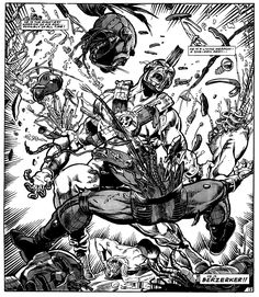 an image of a comic page with the character being attacked by another person in black and white