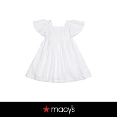 in stock Empire Dress, Eyelet Dress, White Eyelet, Toddler Dress, Kids' Dresses, Simple Dresses, Empire Waist, Flutter Sleeve, Quality Clothing