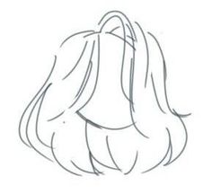 a drawing of a woman's head with long hair