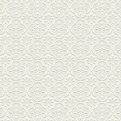 a white wallpaper with an intricate design